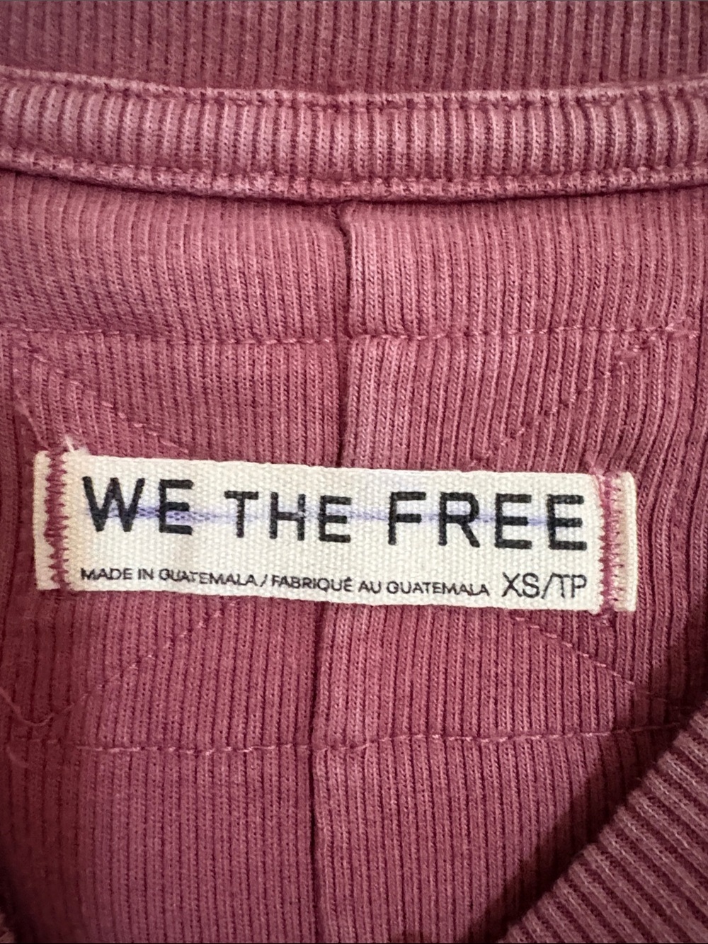 We The Free Ribbed Sleeveless Top in Dusty Rose - Picture 2 of 7
